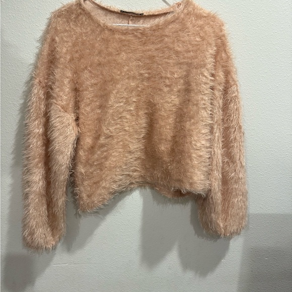 Zara Sweaters - Zara Fuzzy Beige Sweater